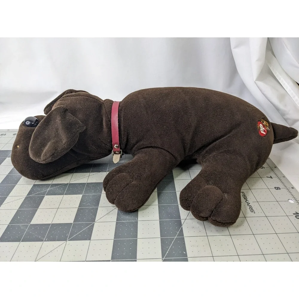Tonka‎ Pound Puppies Brown Dog Plush Collar 17 Inch 1985 Stuffed Animal Toy